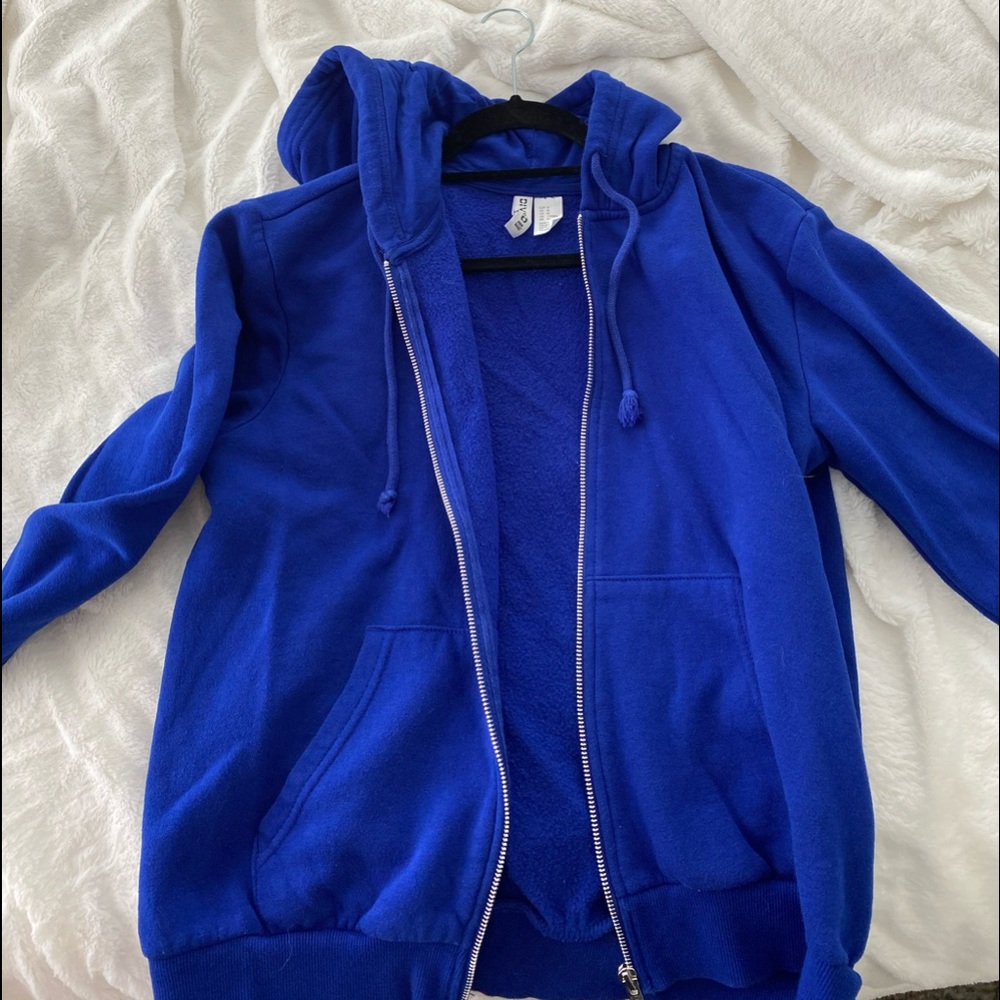 H&M royal blue zip up